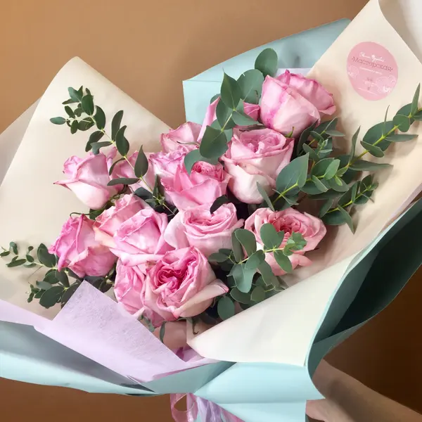 Букет пионовидных роз Pink O’hara